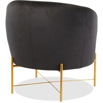 minerva black accent chair   