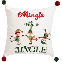 mingle white accent pillow   