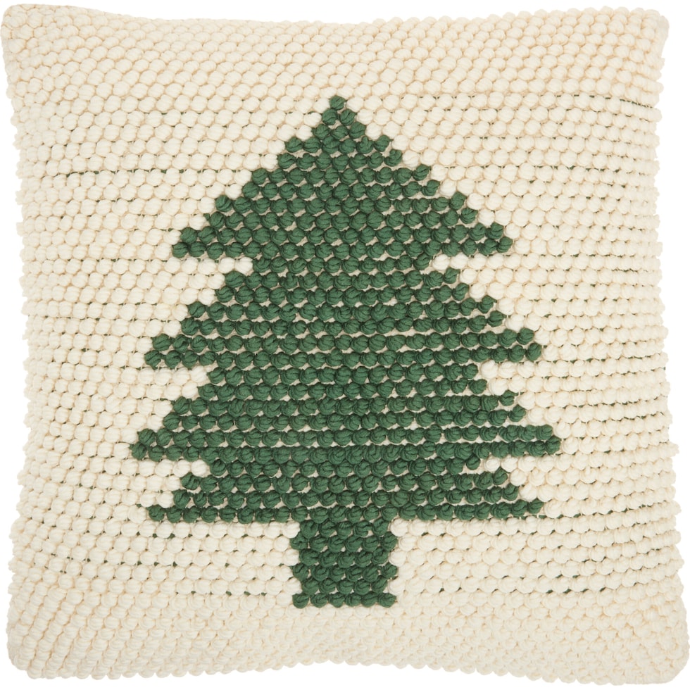 minimalist tree green accent pillow   