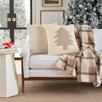 minimalist tree neutral accent pillow   
