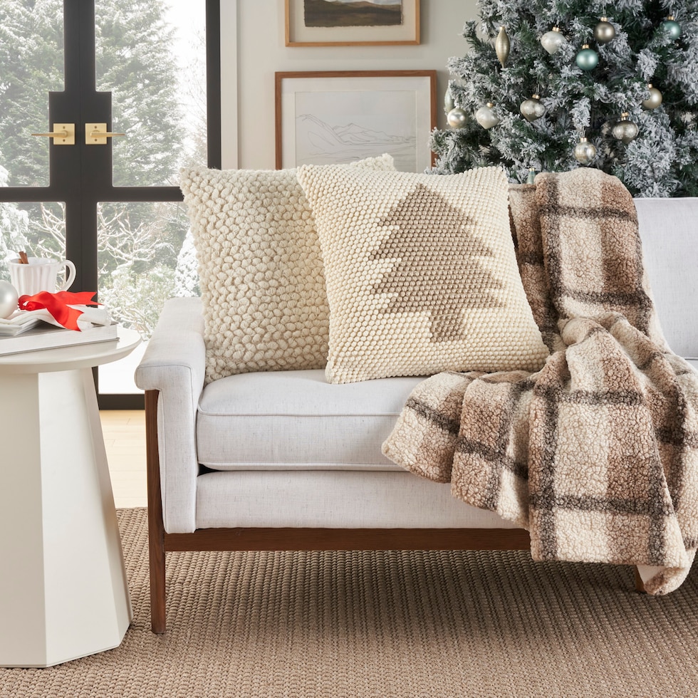 minimalist tree neutral accent pillow   