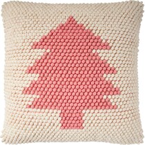 minimalist tree pink accent pillow   