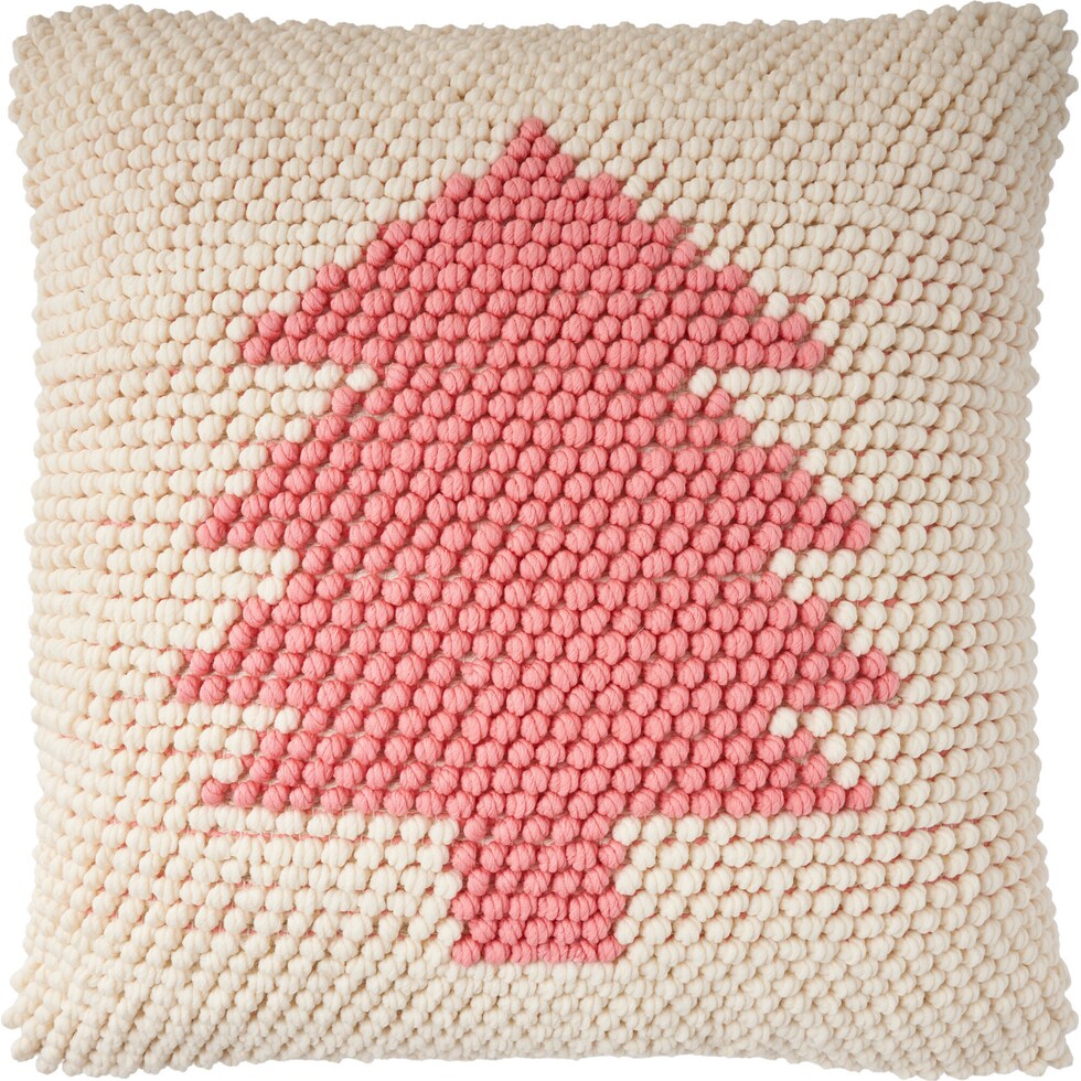 minimalist tree pink accent pillow   