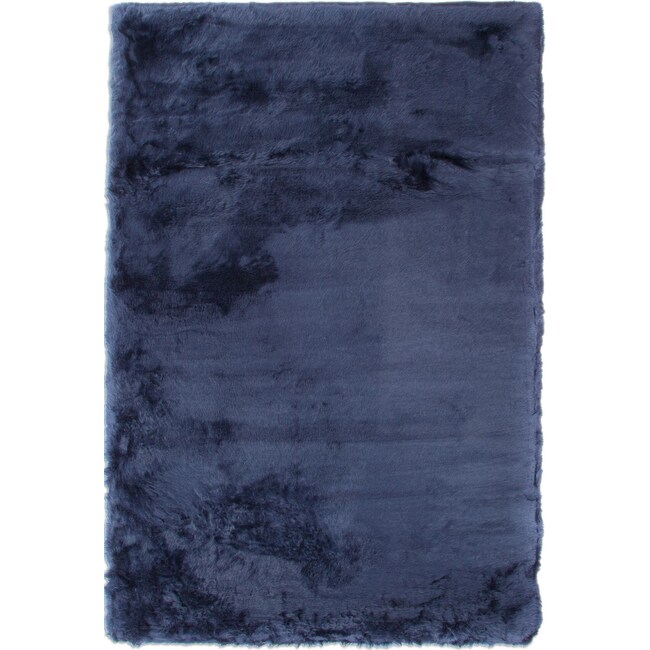 Rugs - Faux Mink Fur Area Rug - Sapphire