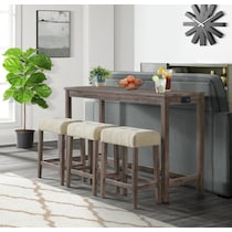 mirabelle gray  pc bar set   