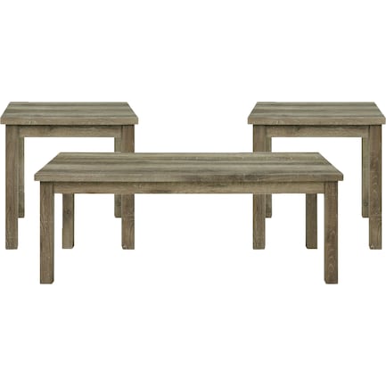 Mirabelle Lift-Top Coffee Table and 2 Side Tables - Oak