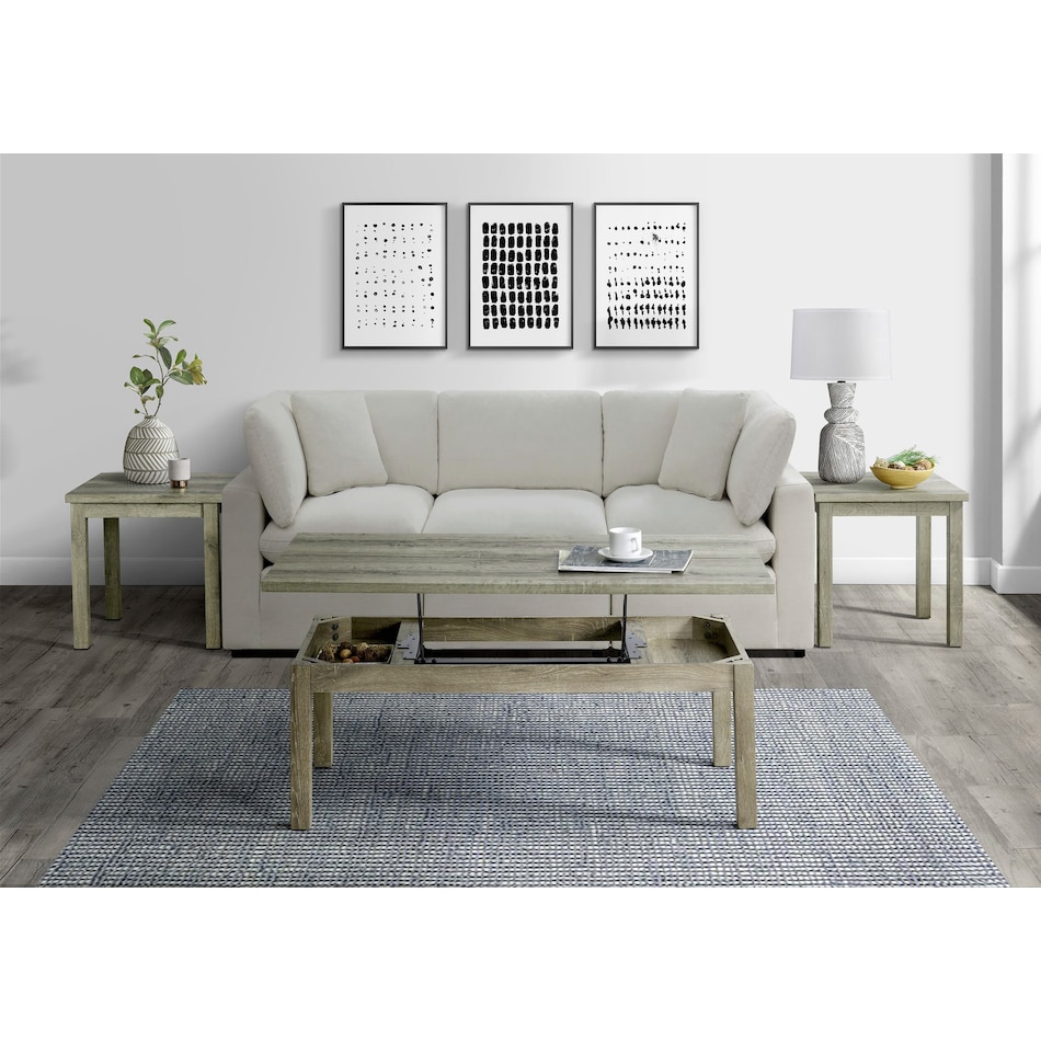 mirabelle light brown coffee table   