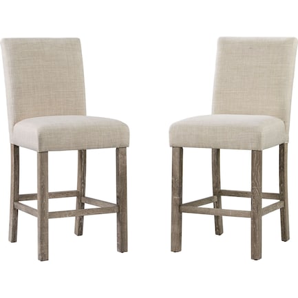 Mirabelle Set of 2 Counter-Height Stools - Natural