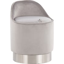 mirage chrome silver vanity stool   