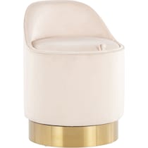 mirage gold cream vanity stool   