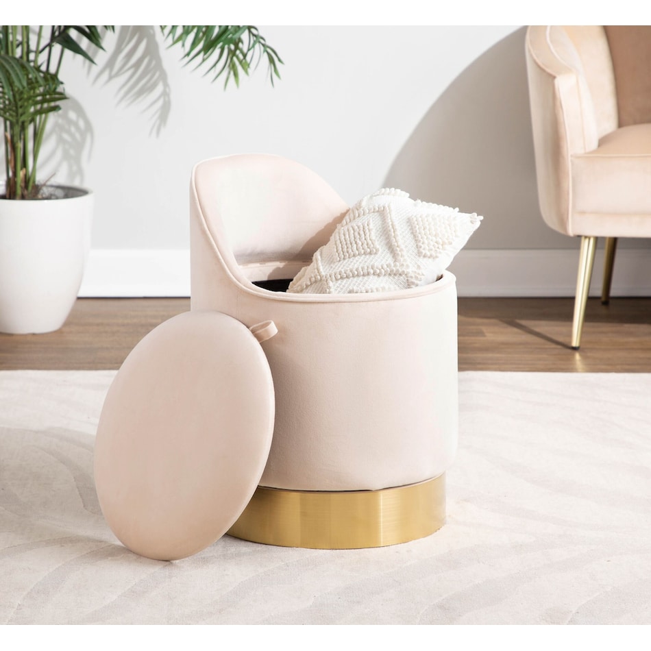 mirage gold cream vanity stool   