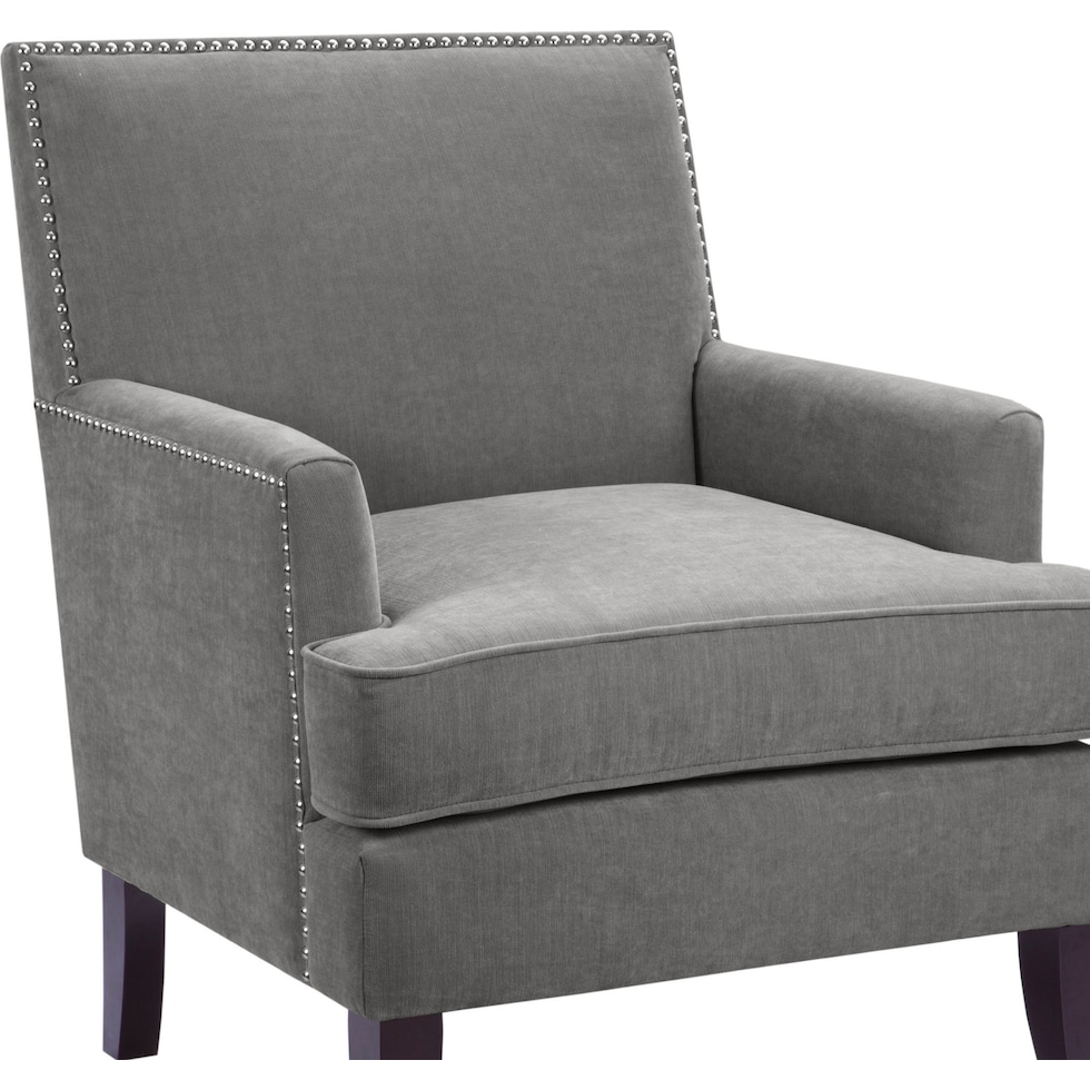 miranda gray accent chair   