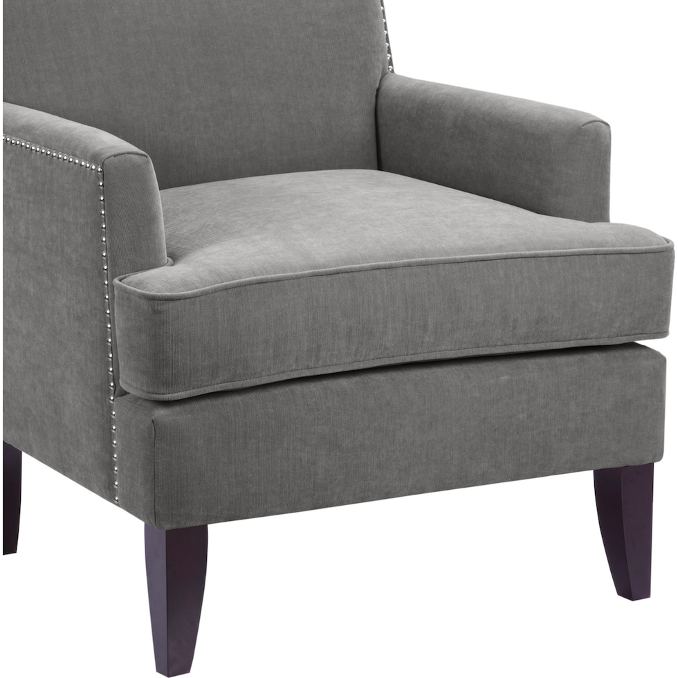 miranda gray accent chair   