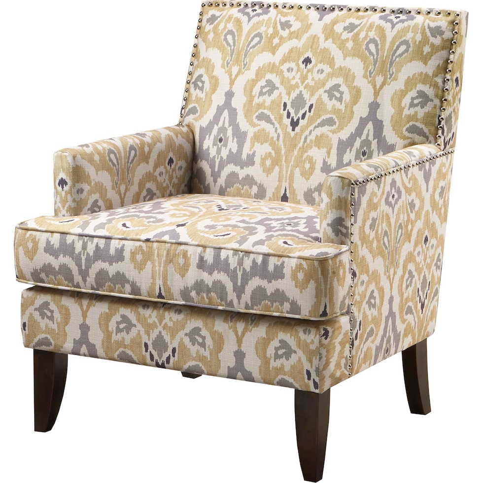 miranda gray accent chair   