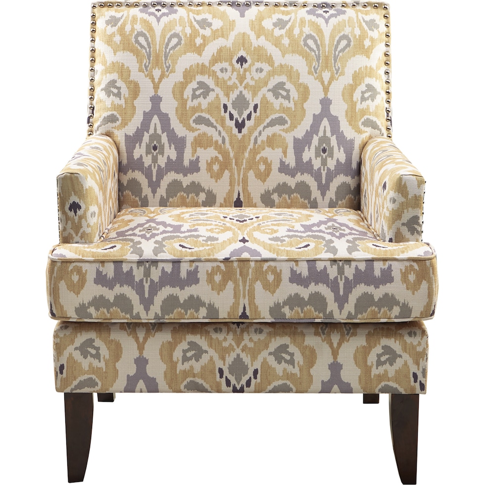 miranda gray accent chair   