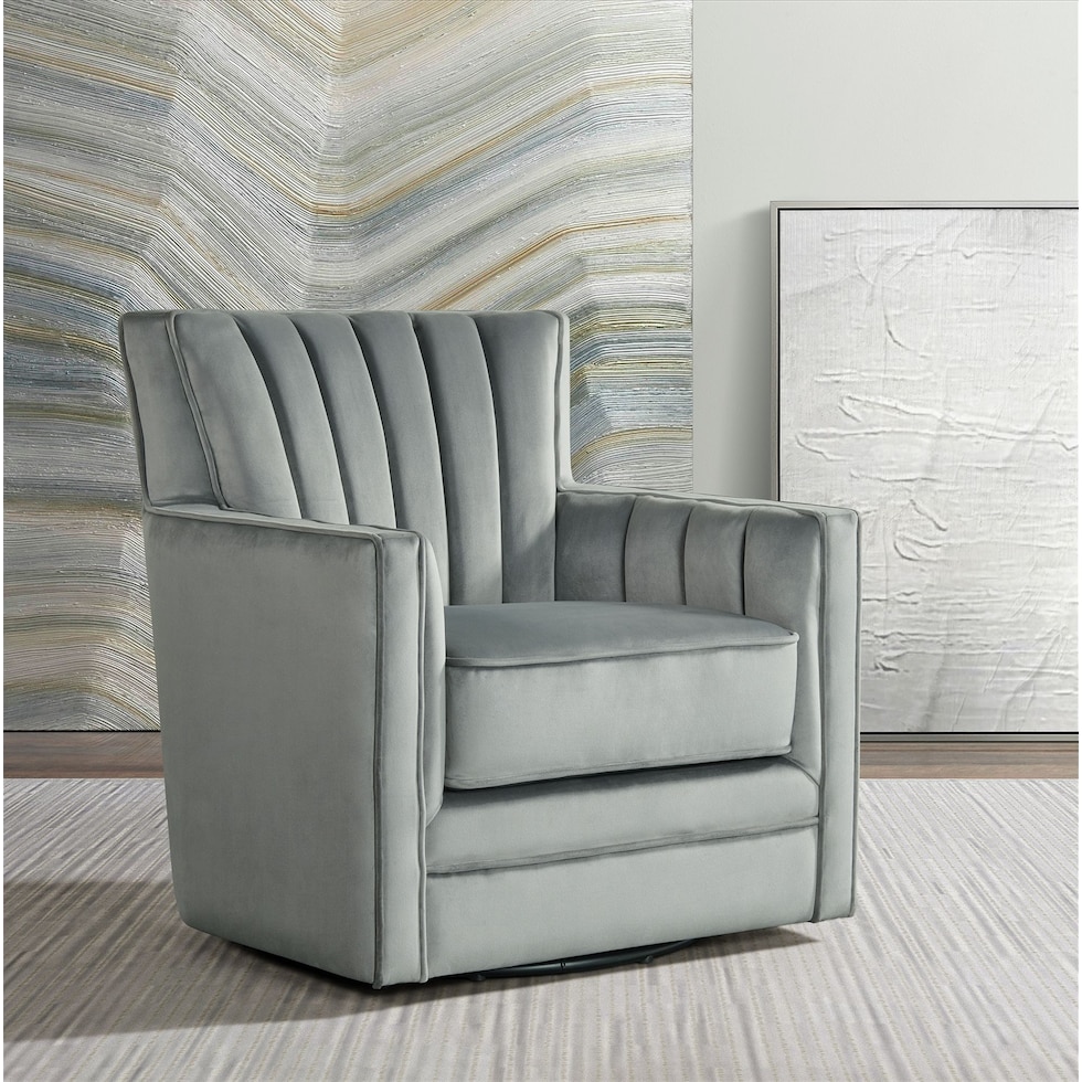 miraya gray accent chair   