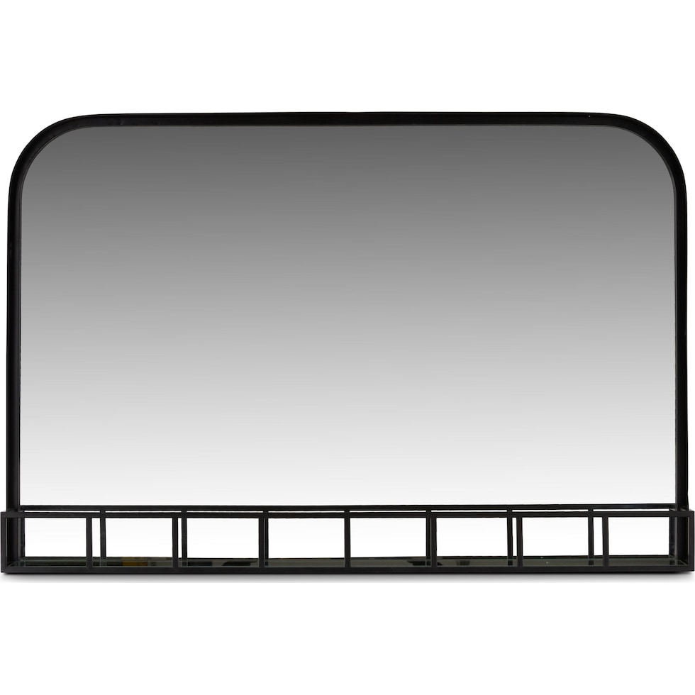 mirror with metal shelf black mirror   