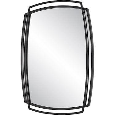 Shilo Wall Mirror - Satin Black