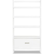 mitch white bookcase   