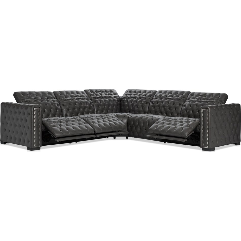 mitchell gray  pc reclining sectional   