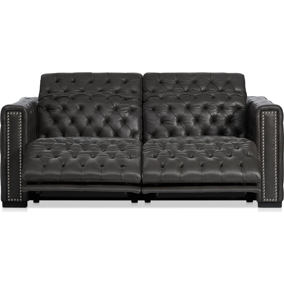 mitchell gray power reclining sofa   
