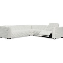 mitchell white  pc reclining sectional   