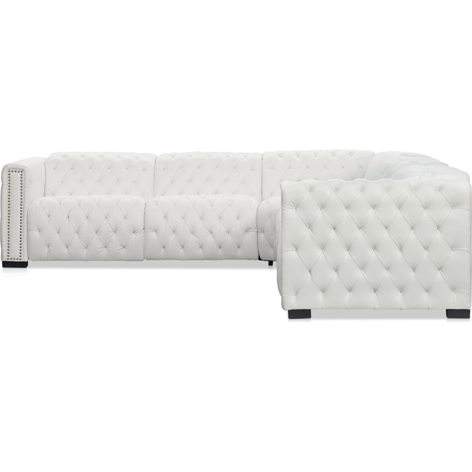 mitchell white  pc reclining sectional   