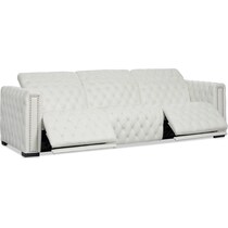 mitchell white power reclining sofa   