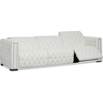 mitchell white power reclining sofa   