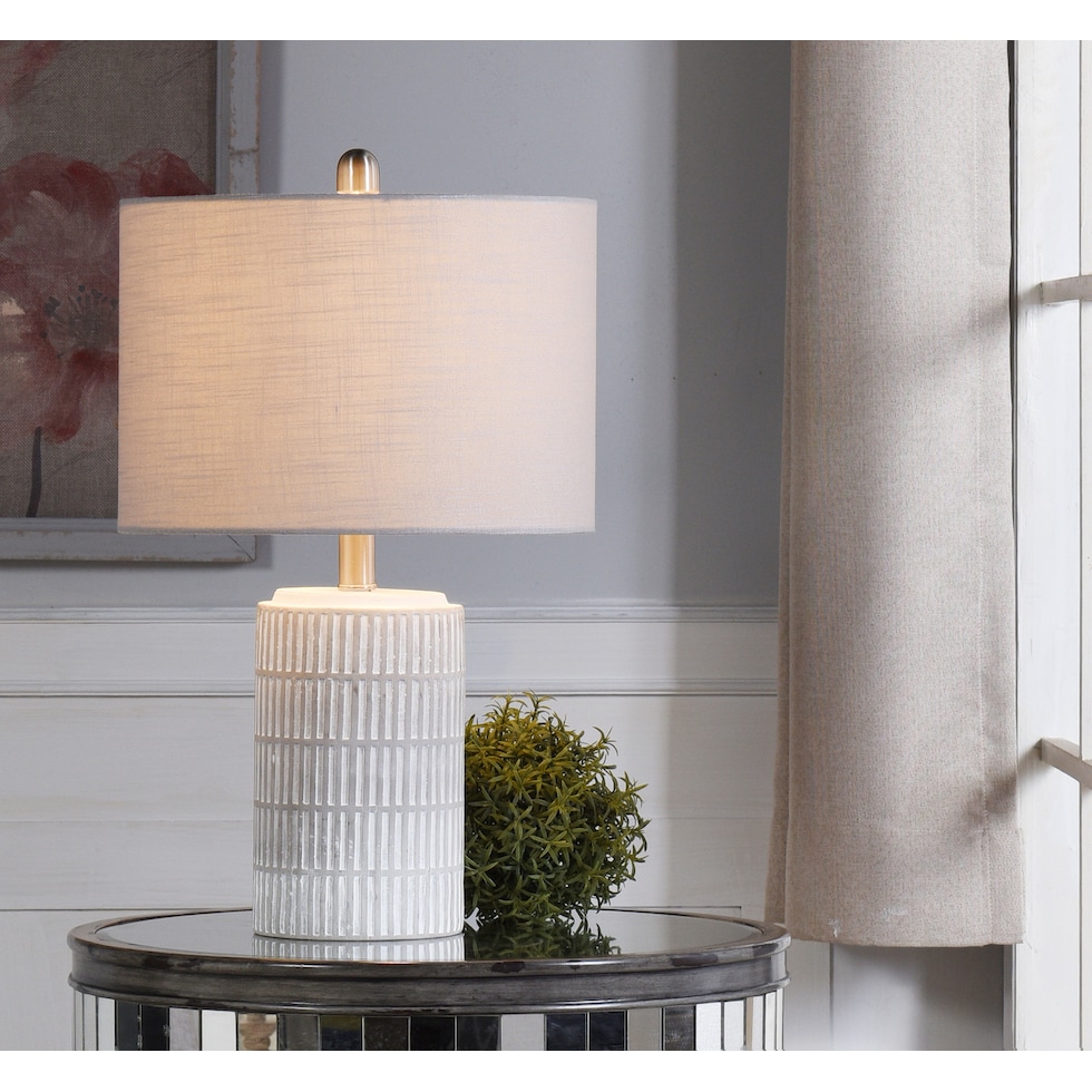 mitsuko gray table lamp   