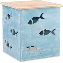 moby blue end table   
