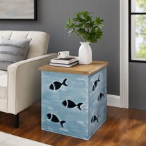 moby blue end table   