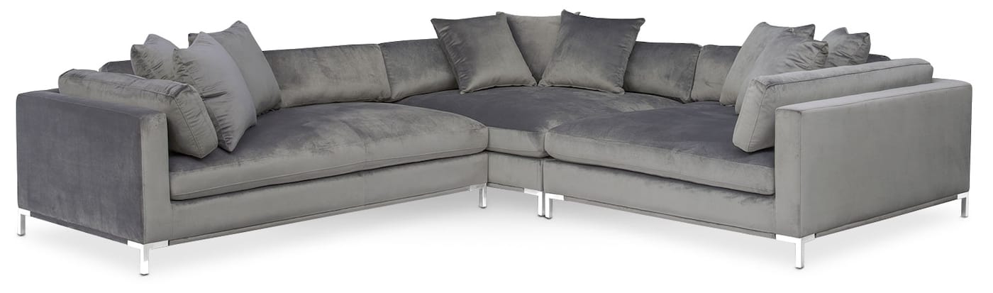 moda sectional gray upholstery main image  