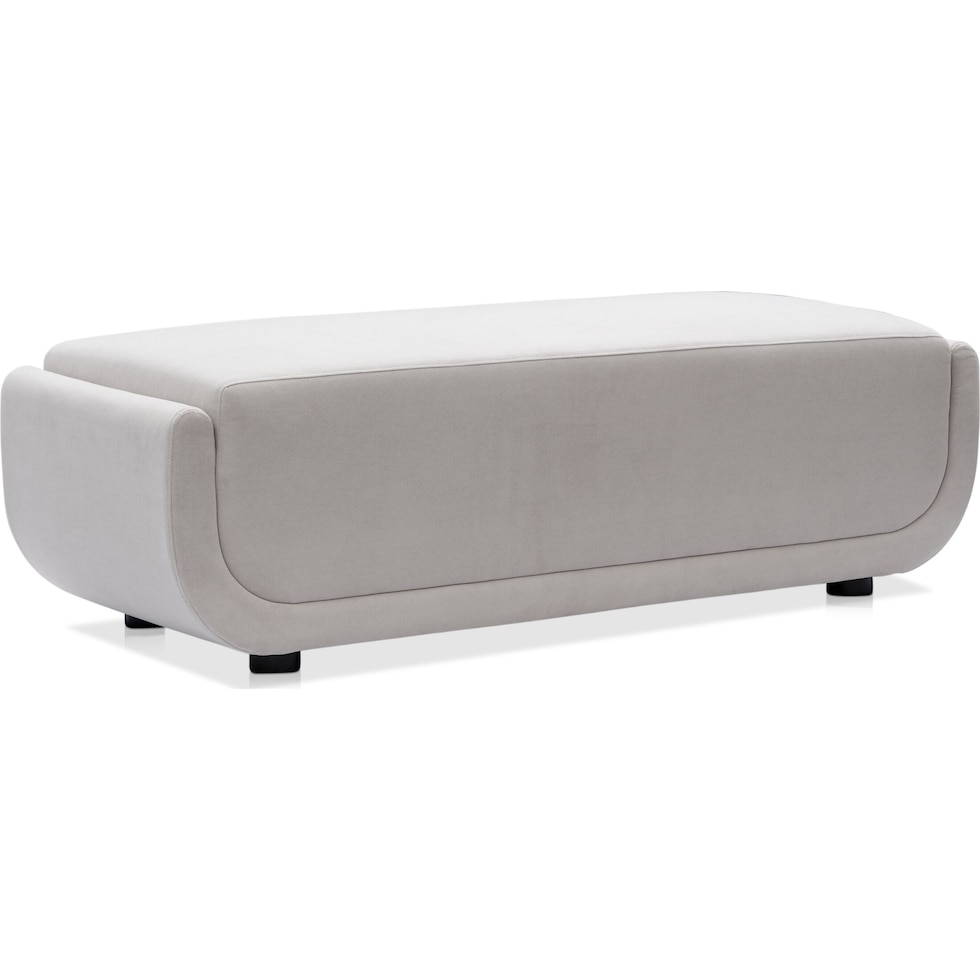 molina white ottoman   