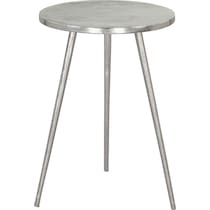 molten silver side table   