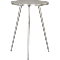 molten silver side table   