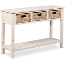 mona white console table   