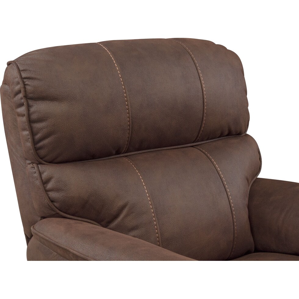 mondo brown glider recliner   