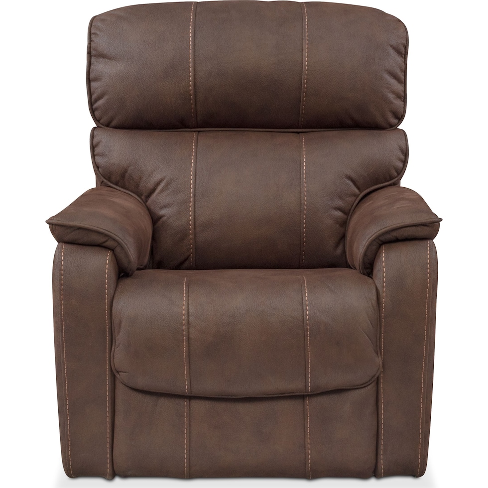 mondo brown glider recliner   