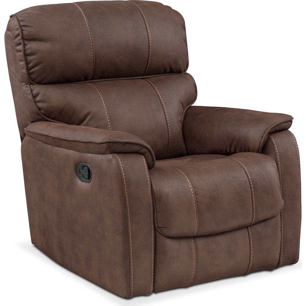 mondo brown glider recliner   