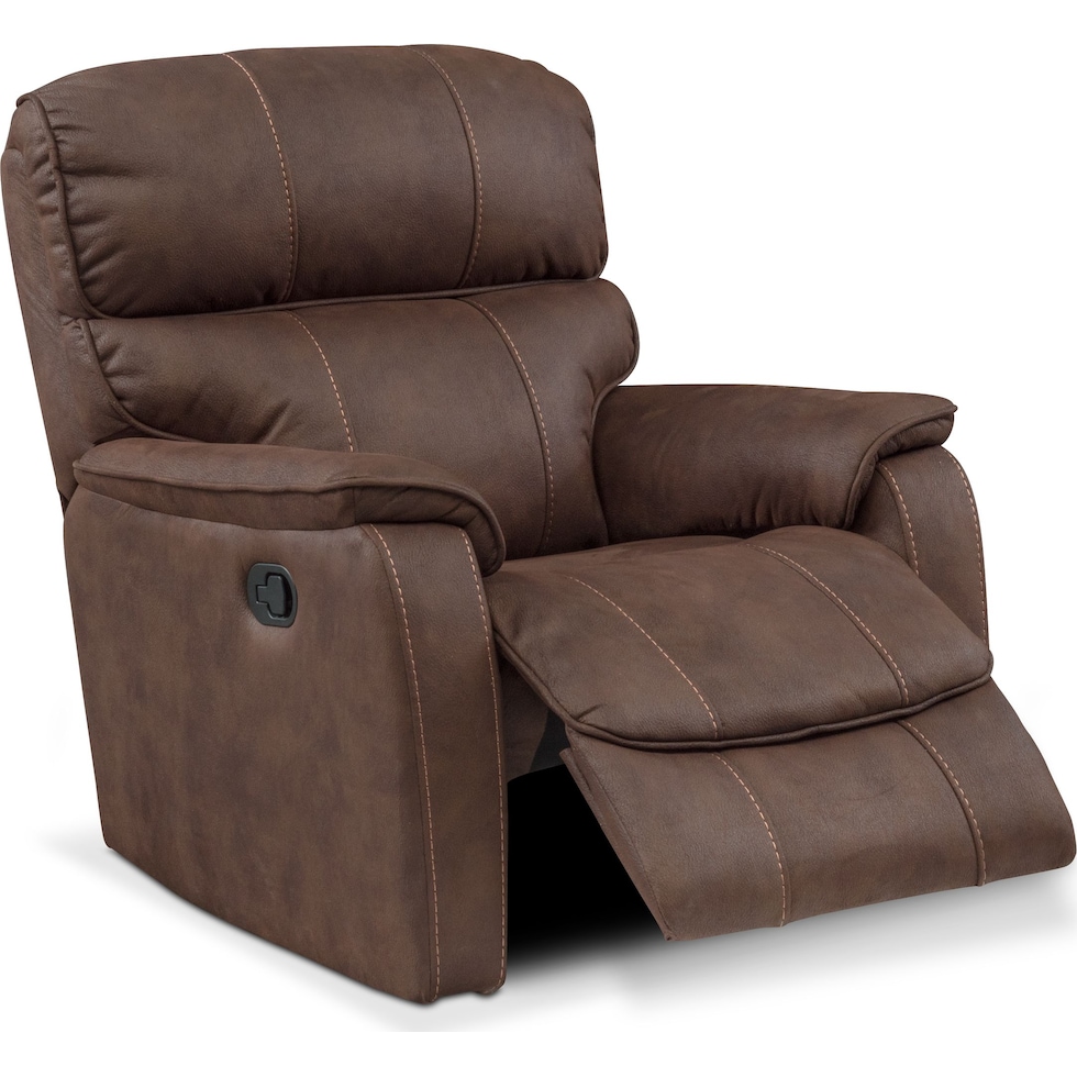 mondo brown glider recliner   