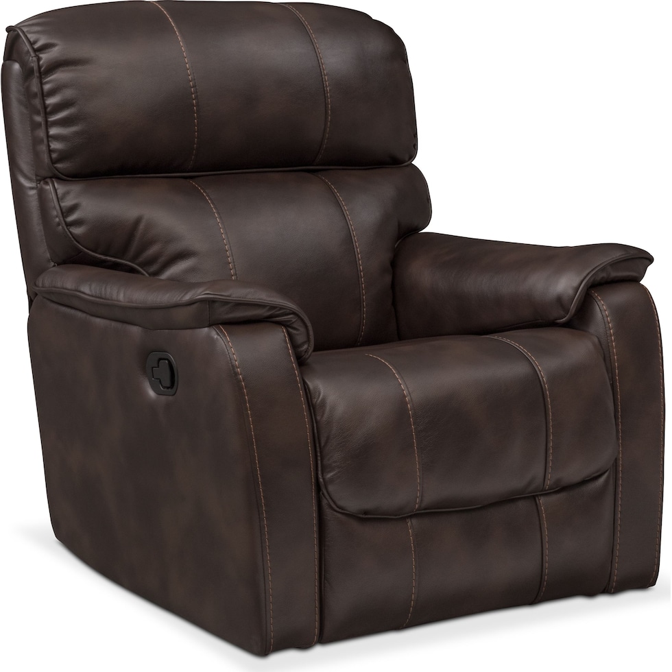 mondo dark brown glider recliner   
