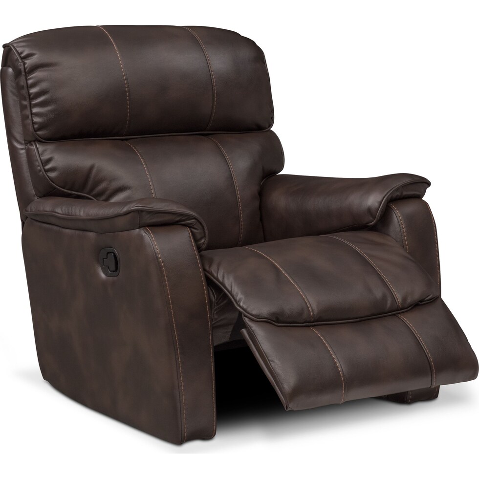 mondo dark brown glider recliner   