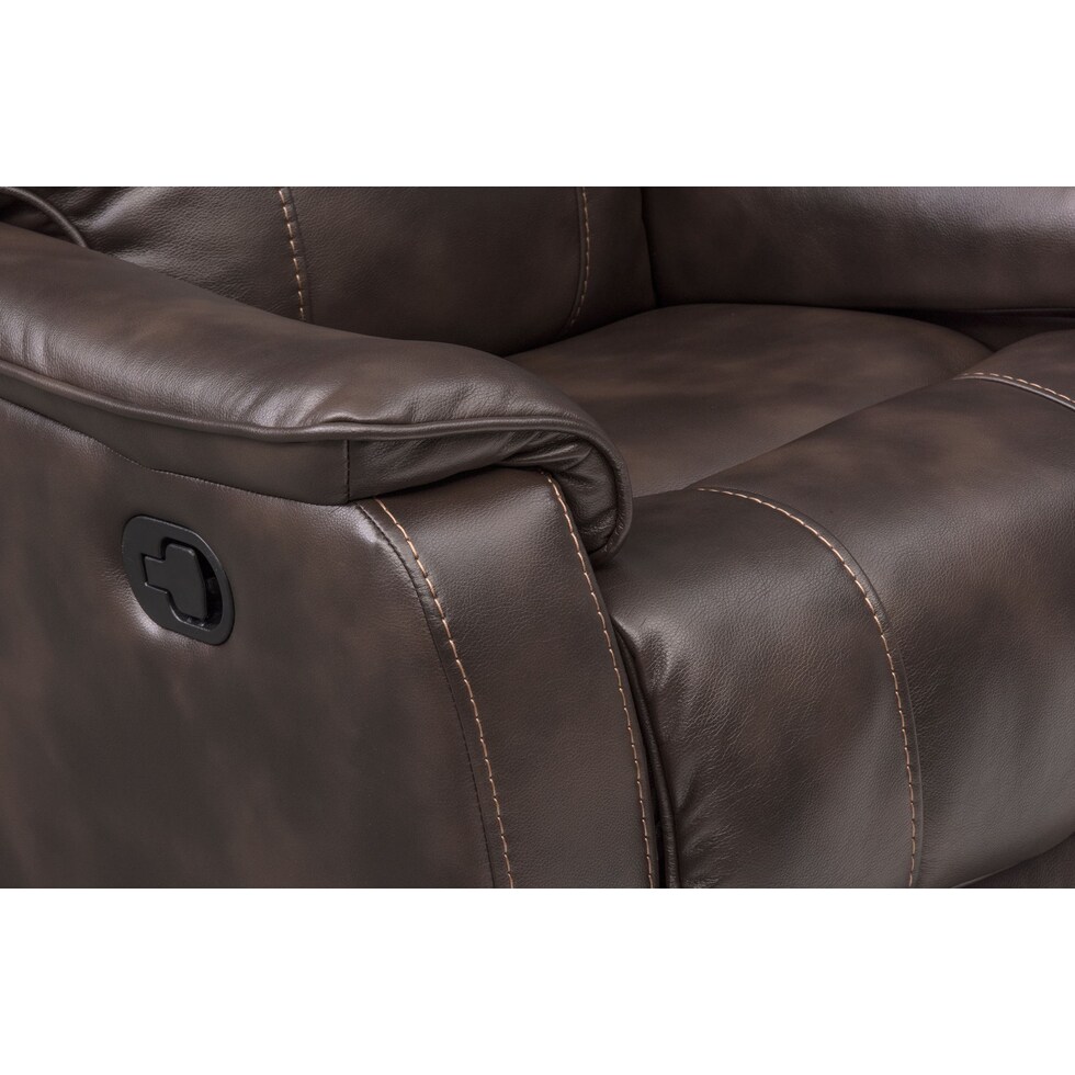 mondo dark brown glider recliner   