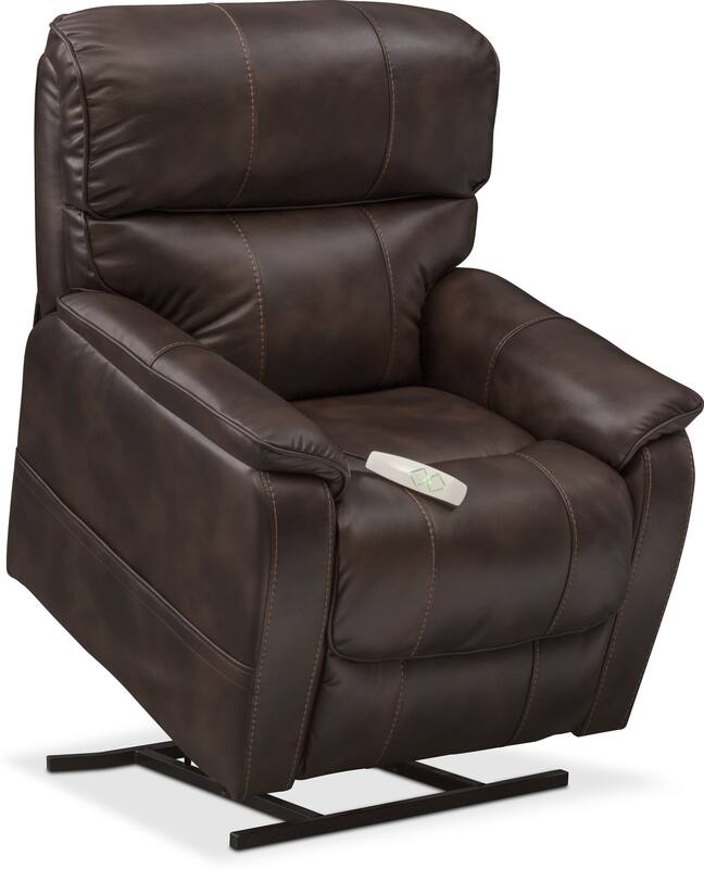 Mondo Power Lift Recliner Chocolate Value City Furniture