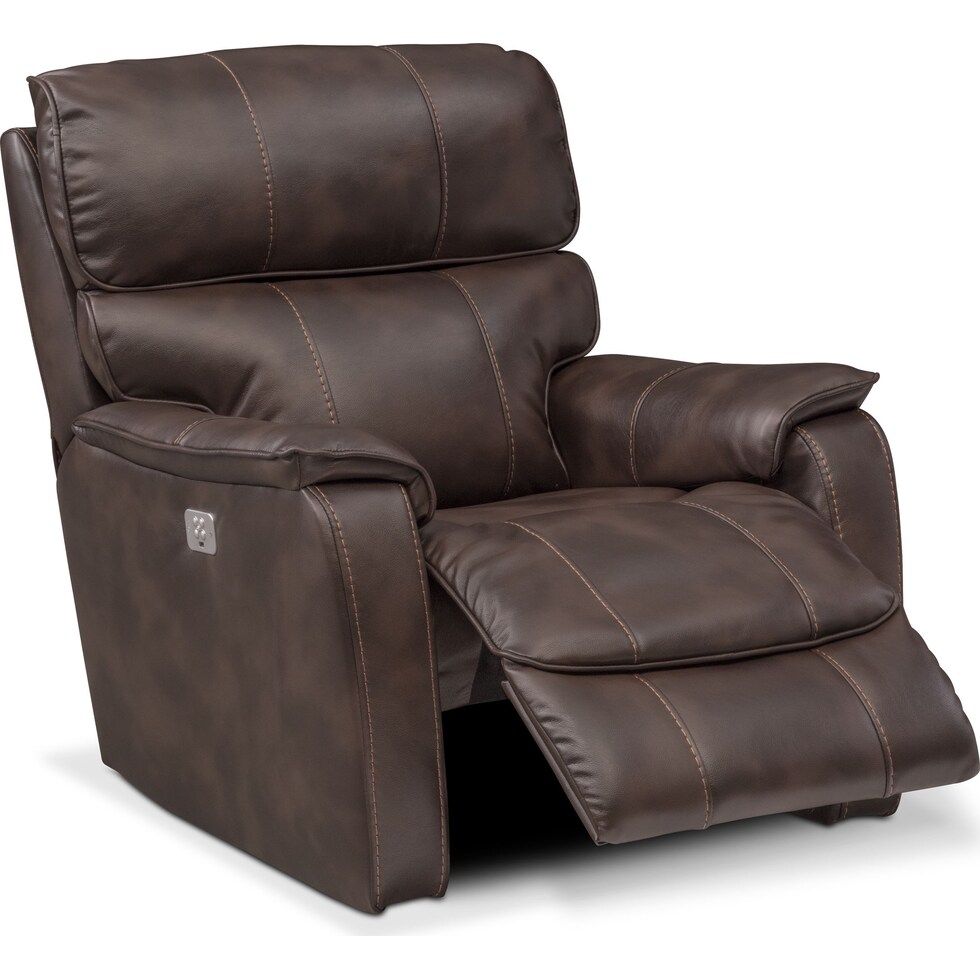 mondo dark brown recliner   