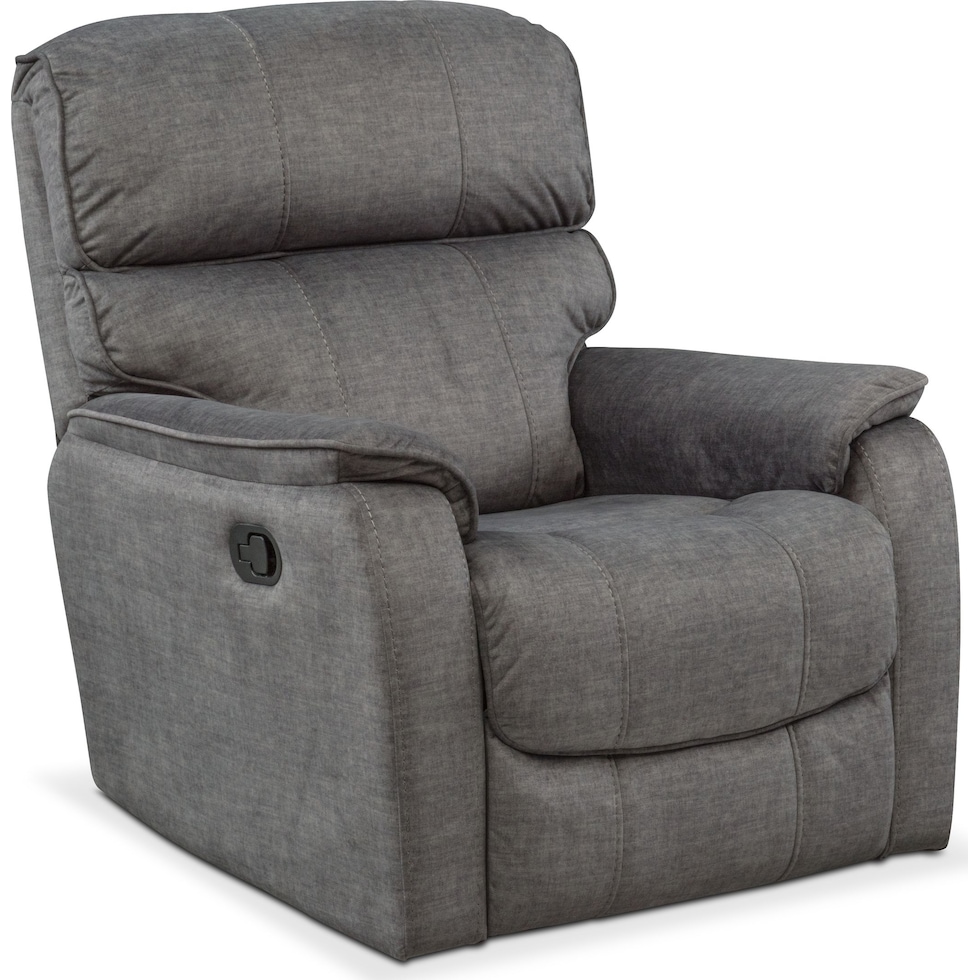 mondo gray glider recliner   