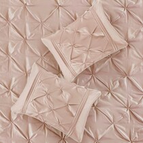 monet pink king bedding set   