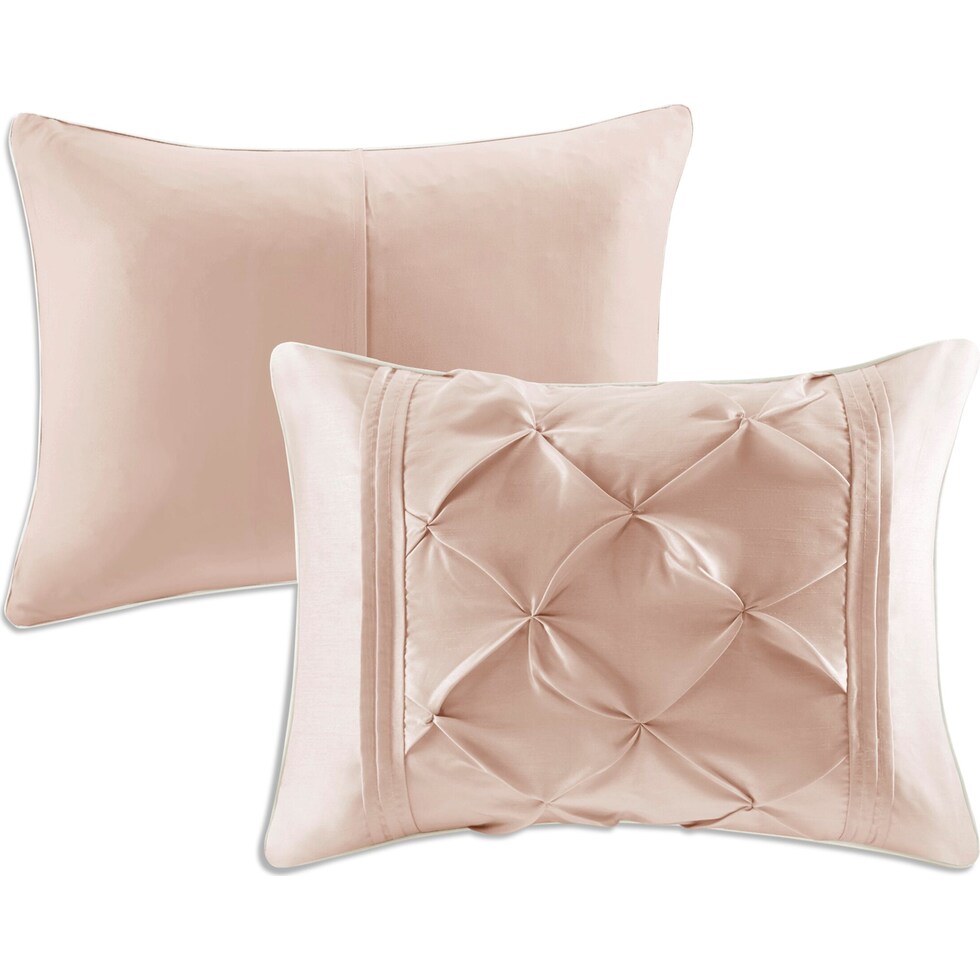 monet pink king bedding set   