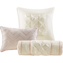 monet pink king bedding set   